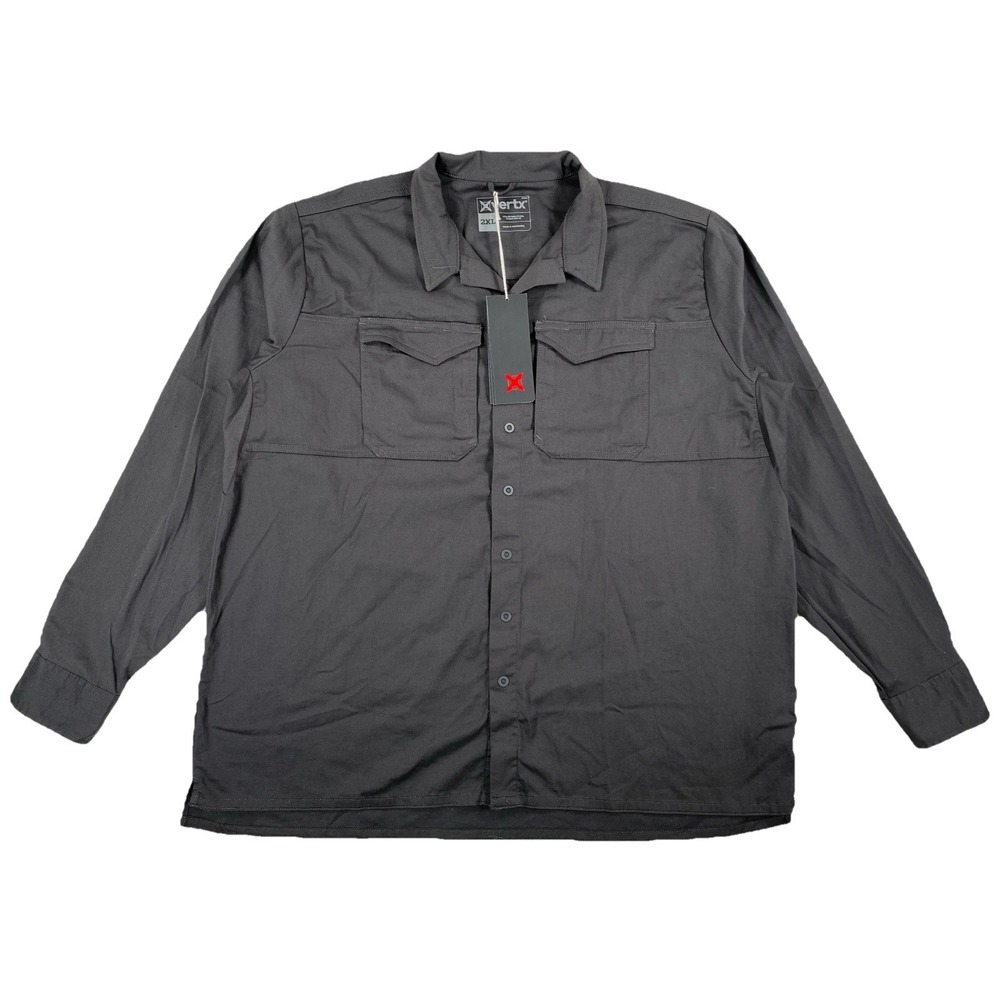 VERTX Machinehead Long Sleeve Shirt Men's 2XL  Exhaust Gray Snap Button NWT